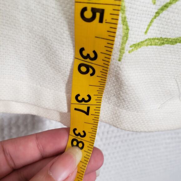 Vintage Talbots Linen Dress Womens 4 Petite Ivory Green Summer Wedding Guest - Picture 8 of 16